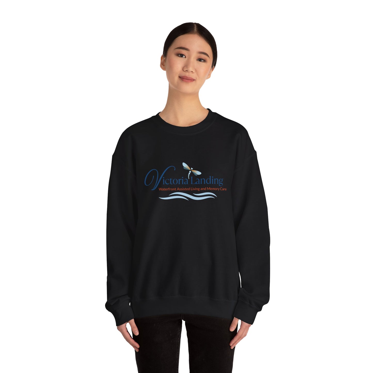 Victoria Landing Logo Sweatshirt — Coastal Resort Crewneck