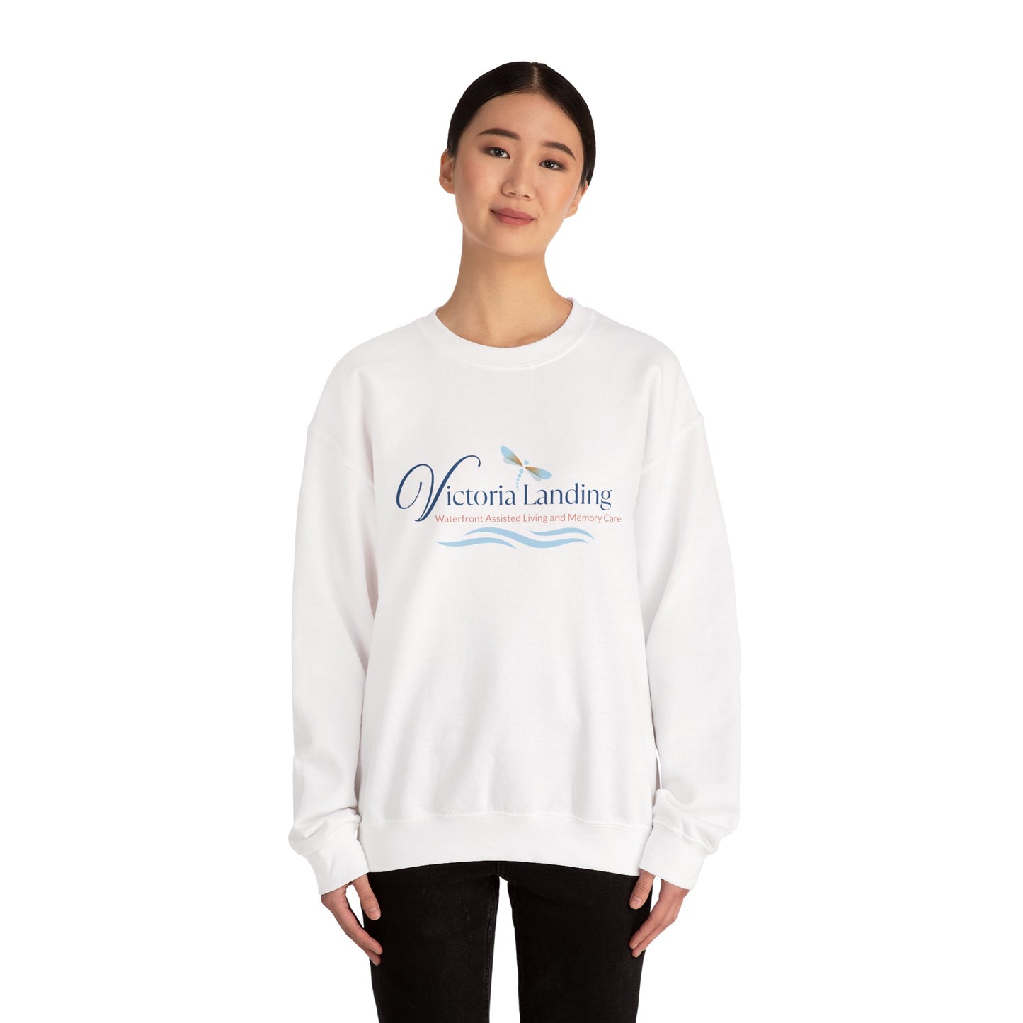 Victoria Landing Logo Sweatshirt — Coastal Resort Crewneck