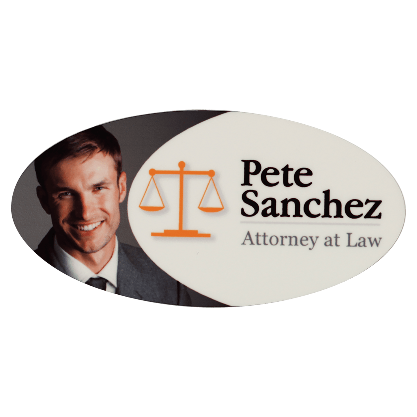 Oval Name Badge 1.5"x3"